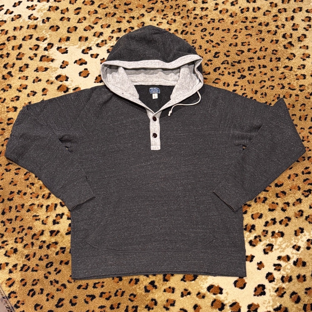 J. Crew Charcoal Hooded Sweatshirt